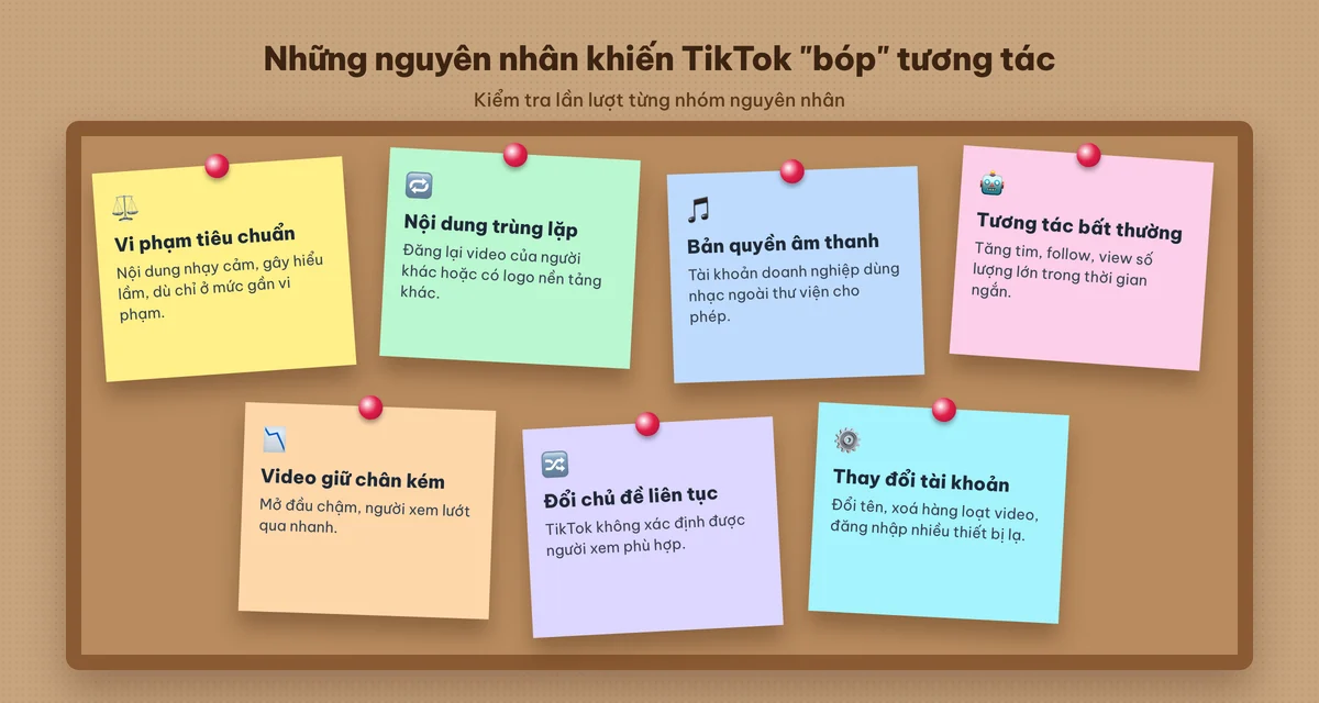 Những nguyên nhân khiến TikTok bóp tương tác