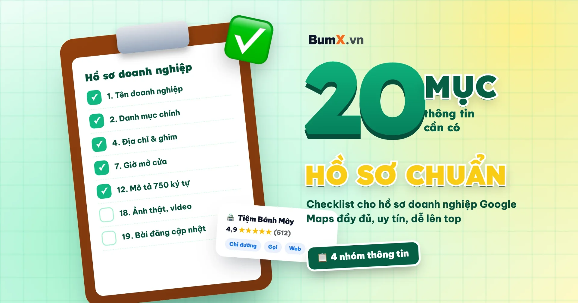 Hồ Sơ Doanh Nghiệp Google Maps: Checklist 20 Mục Cần Có