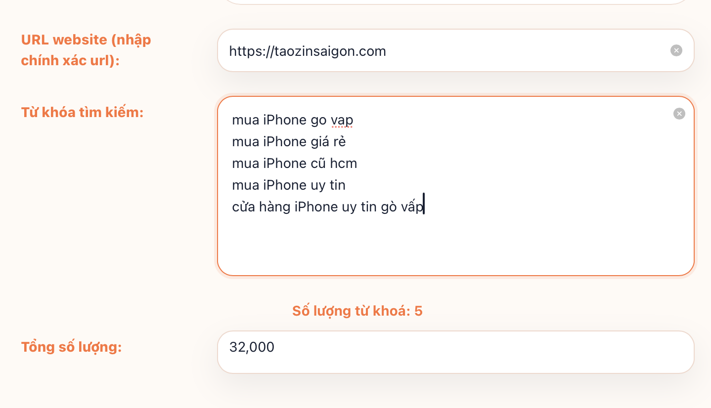 Thứ hạng từ khoá SEO tăng lên