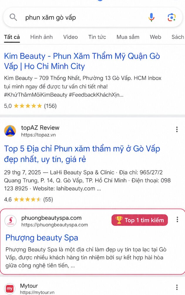 Dịch vụ phun xăm