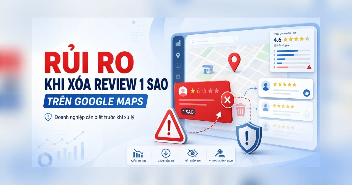 Những Rủi Ro Khi Gỡ Review 1 Sao Google Maps Doanh Nghiệp Cần Biết