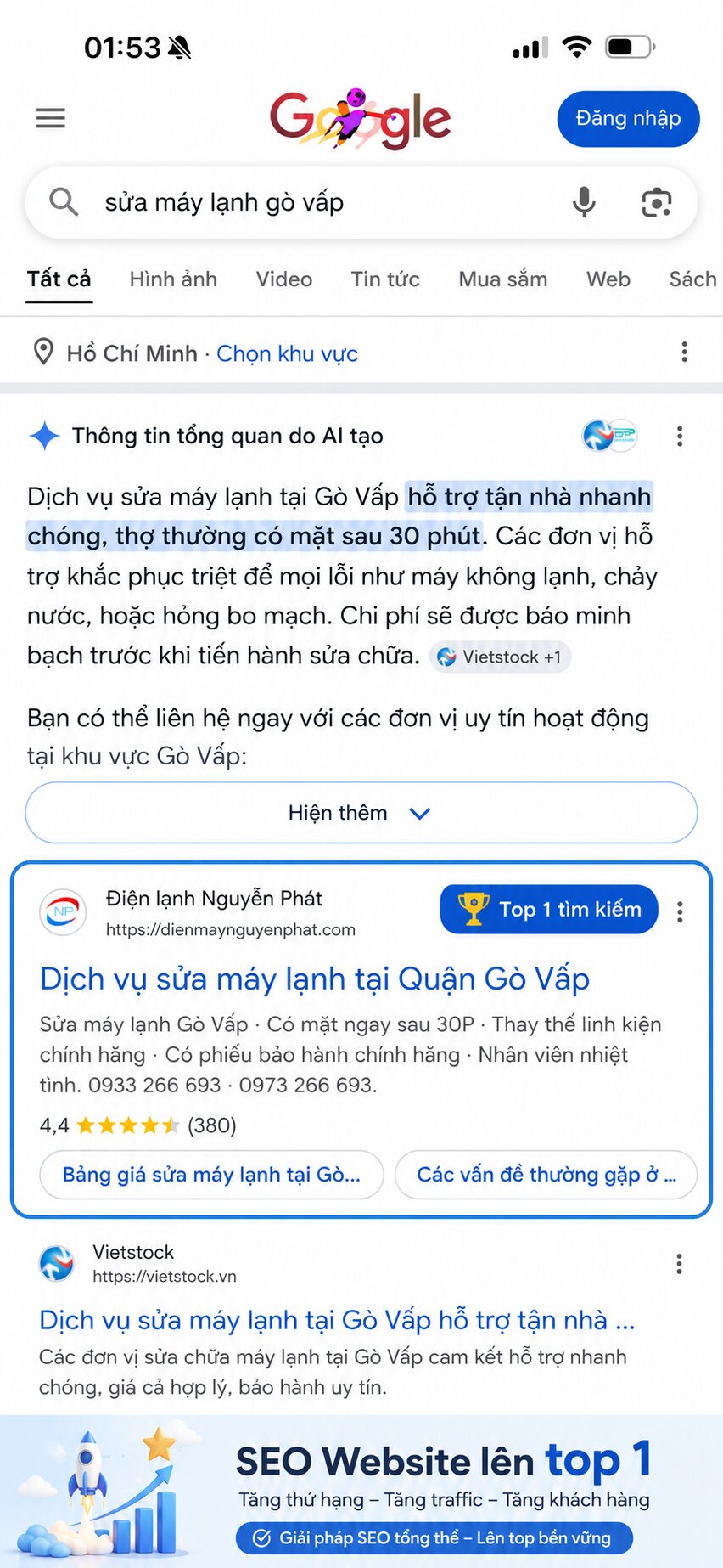 Dịch vụ sửa chữa máy lạnh