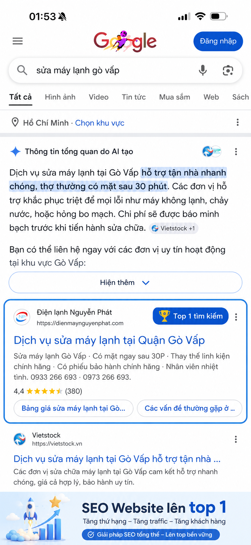 Dịch vụ sửa chữa máy lạnh
