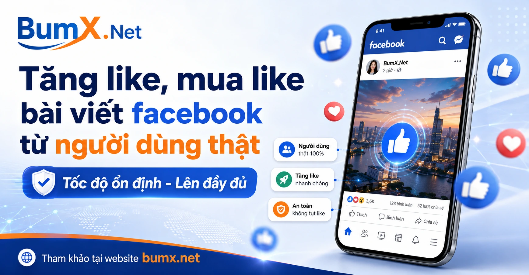 Dịch Vụ Tăng Like, Mua Like Bài Viết Facebook Từ Người Dùng Thật (2026)