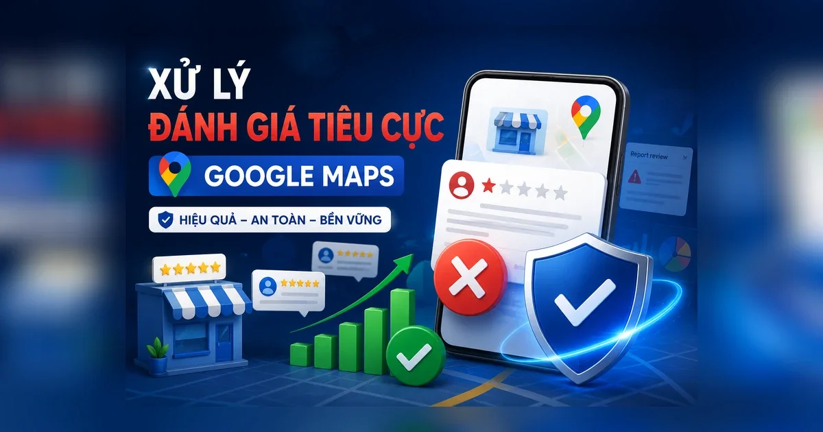 Cách xử lý đánh giá tiêu cực Google Maps hiệu quả & an toàn (A–Z)